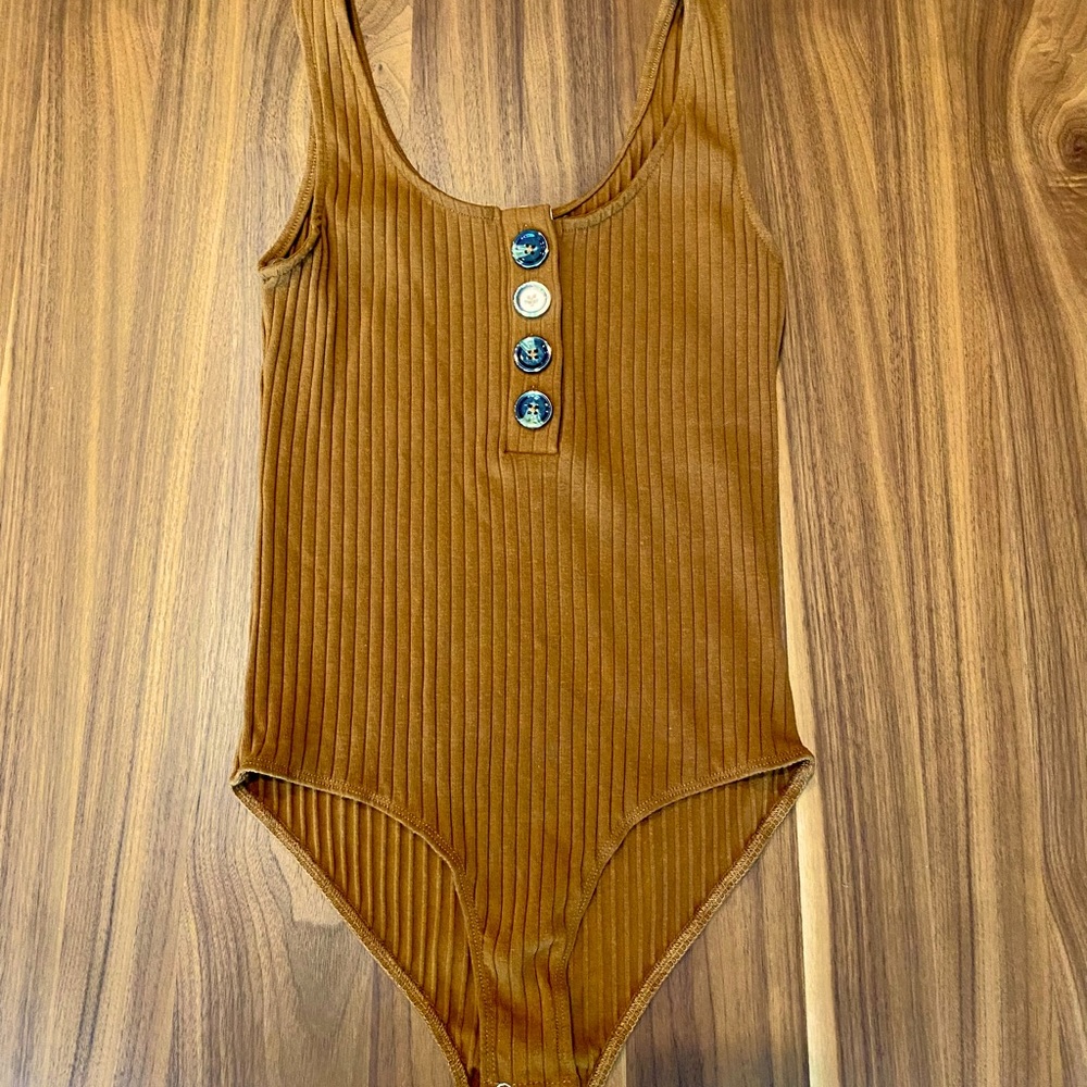 Hearts and Hips Rust Colored Bodysuit